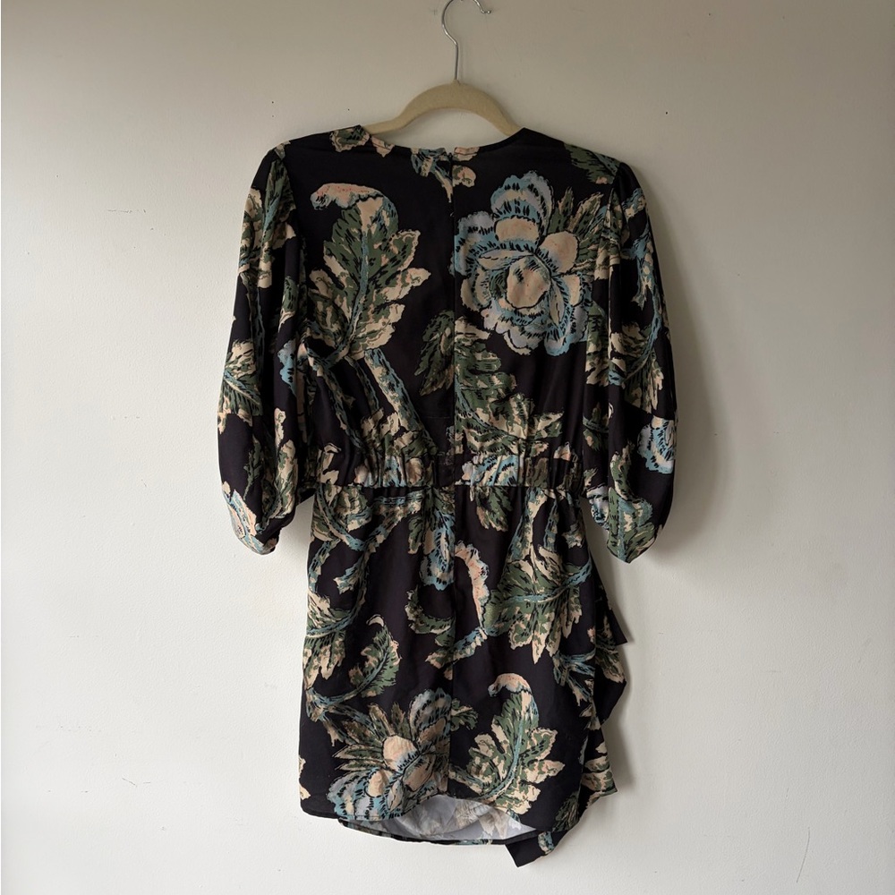 RHODE Camellia Vine Black Floral Pia Dress Size 8 - Picture 9 of 16